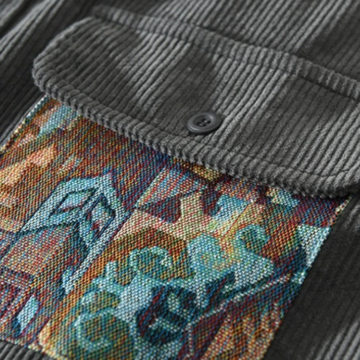 THEO | Patch-Theory-skjorte i kordfløyel