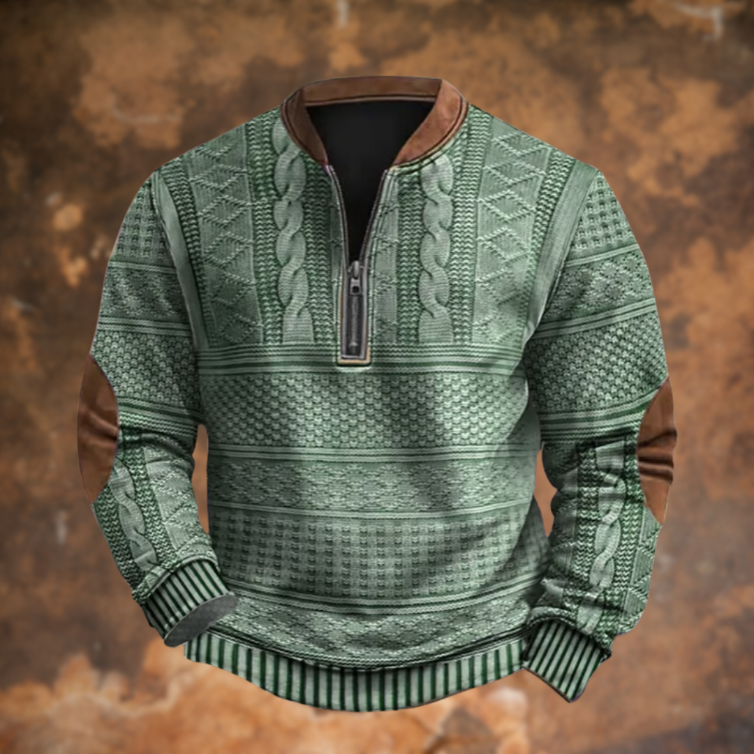 Koen – Strickpullover mit Reißverschlussdetail