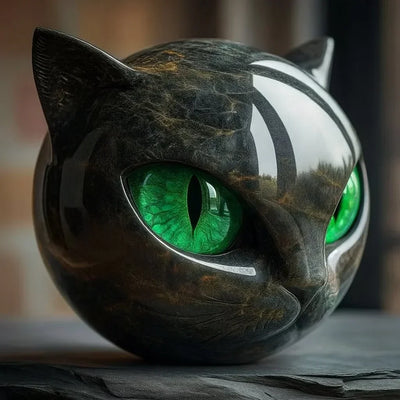 NyxCharm - Mystisk svart katteskulptur