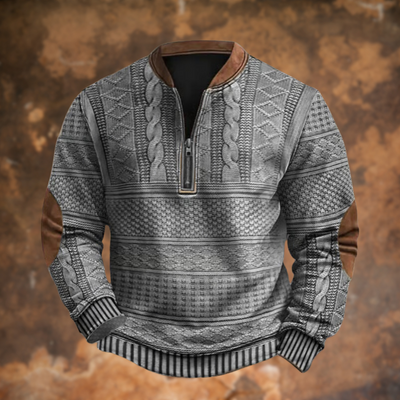 Koen – Strickpullover mit Reißverschlussdetail