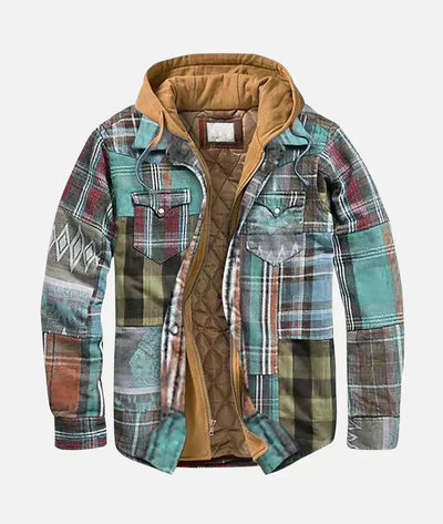 Yannick | Patchwork-Jacke mit Karomuster