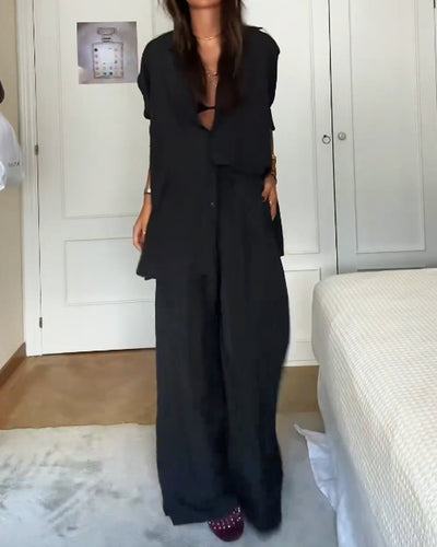 KRISTINE | Comfortabel shirt en broek tweedelig setje