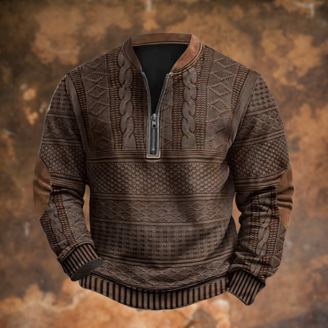 Koen – Strickpullover mit Reißverschlussdetail