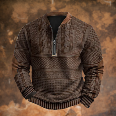 Koen – Strickpullover mit Reißverschlussdetail