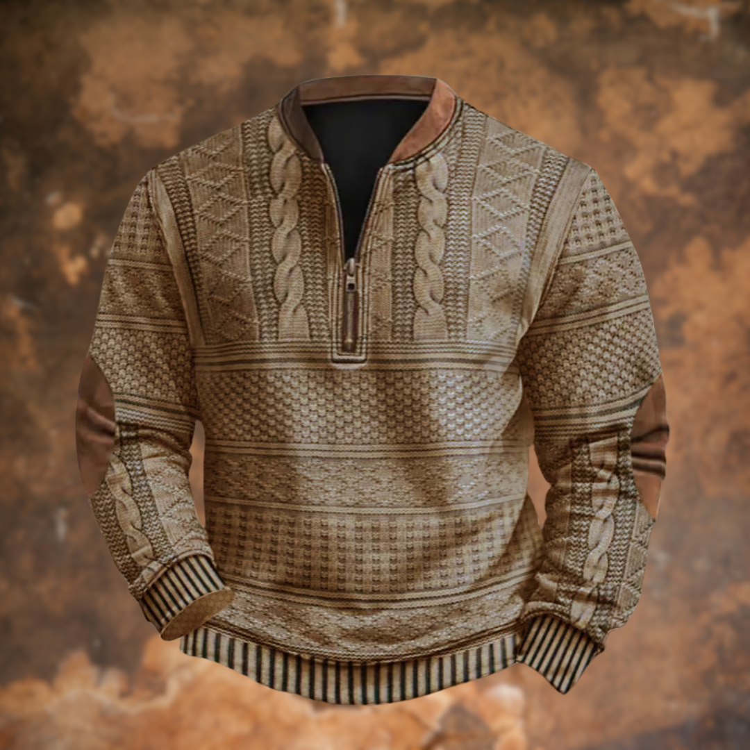 Koen – Strickpullover mit Reißverschlussdetail