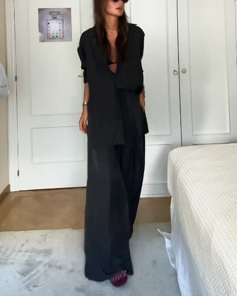 KRISTINE | Comfortabel shirt en broek tweedelig setje