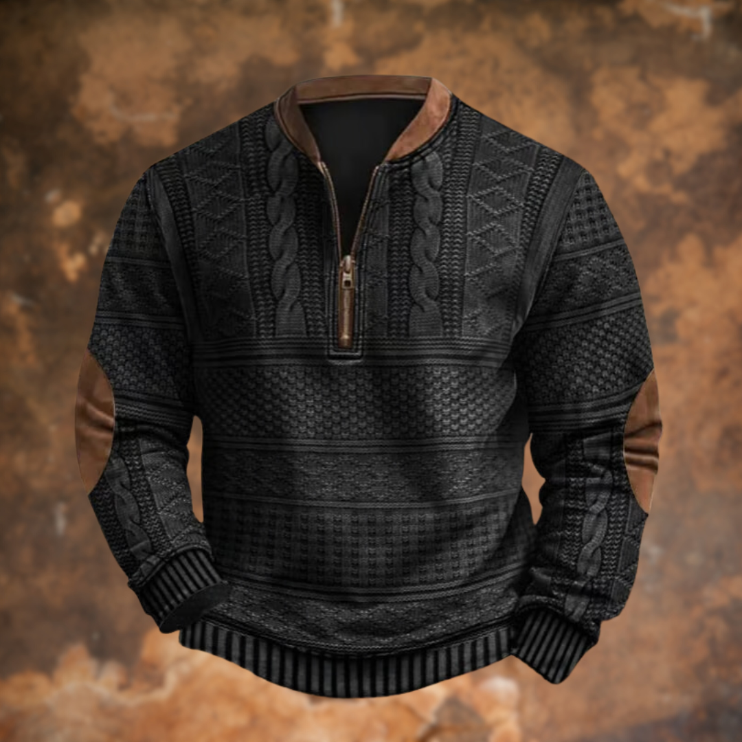 Koen – Strickpullover mit Reißverschlussdetail