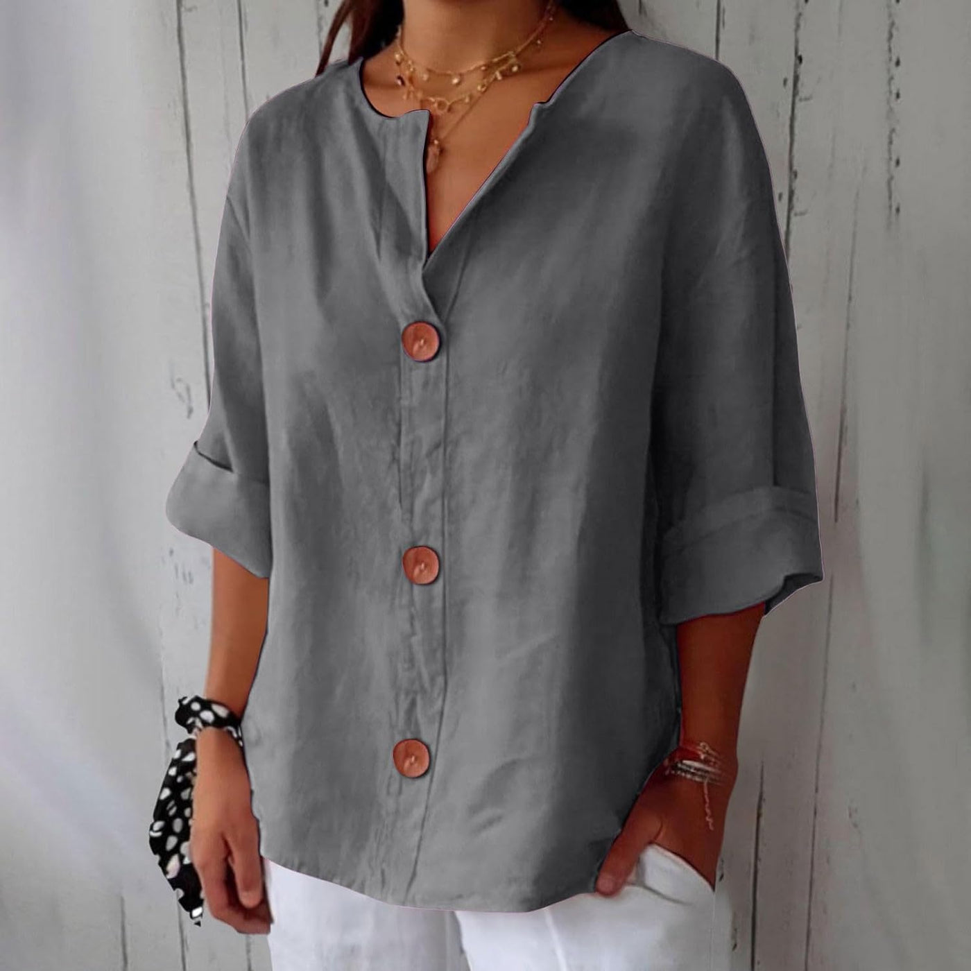 Nora | Uformell linbluse for tidløs eleganse