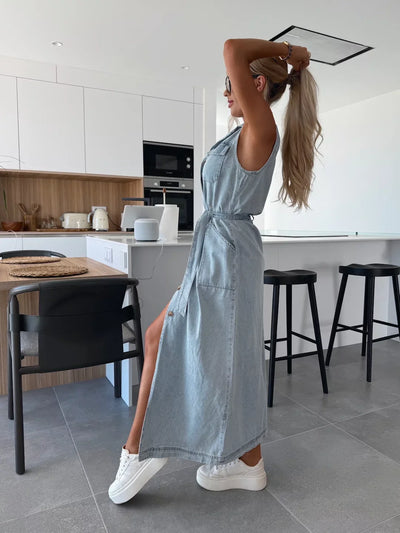 Louisa | Maxi Denim-kjole