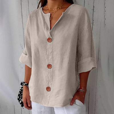 Nora | Uformell linbluse for tidløs eleganse