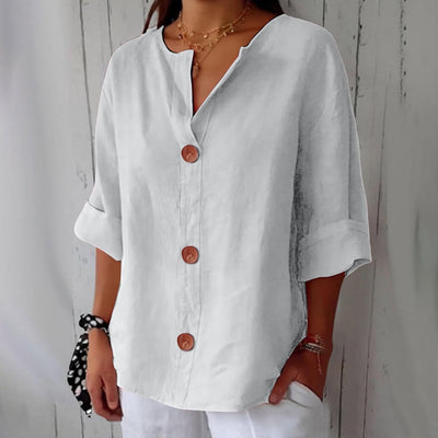 Nora | Uformell linbluse for tidløs eleganse