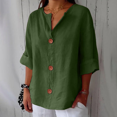 Nora | Uformell linbluse for tidløs eleganse