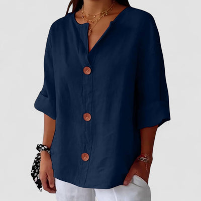 Nora | Uformell linbluse for tidløs eleganse