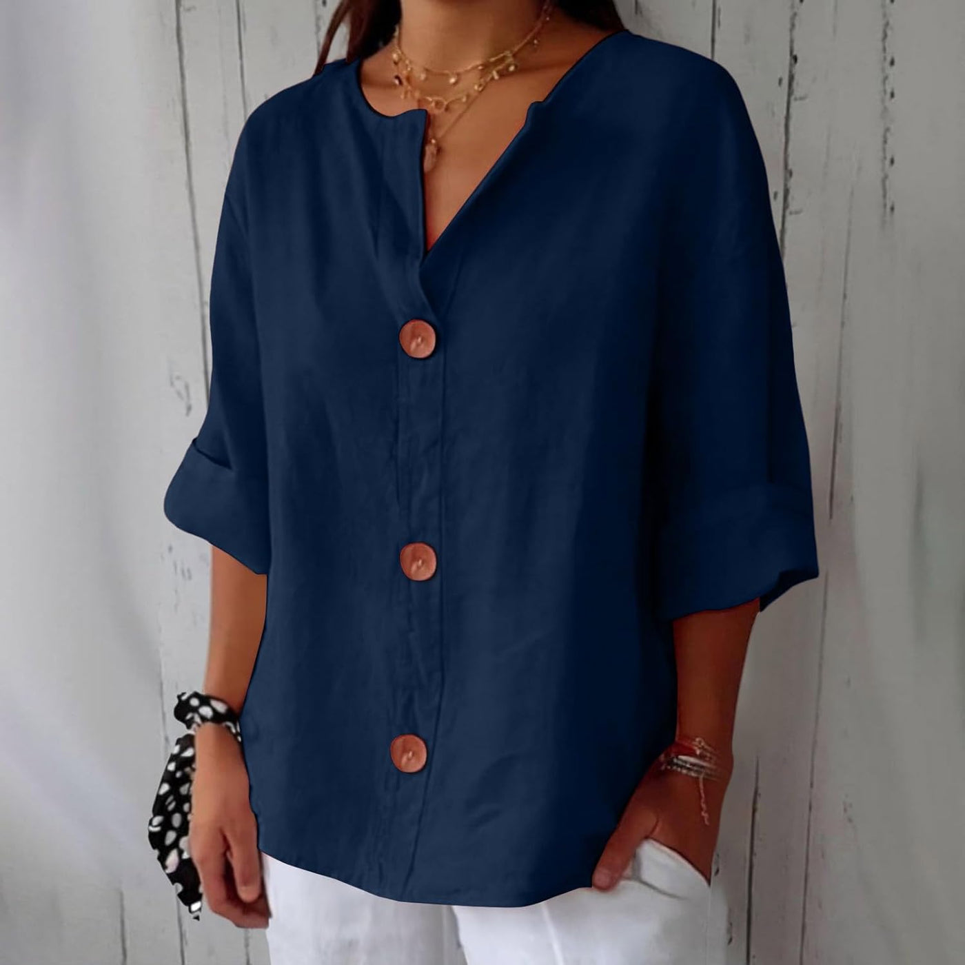 Nora | Uformell linbluse for tidløs eleganse
