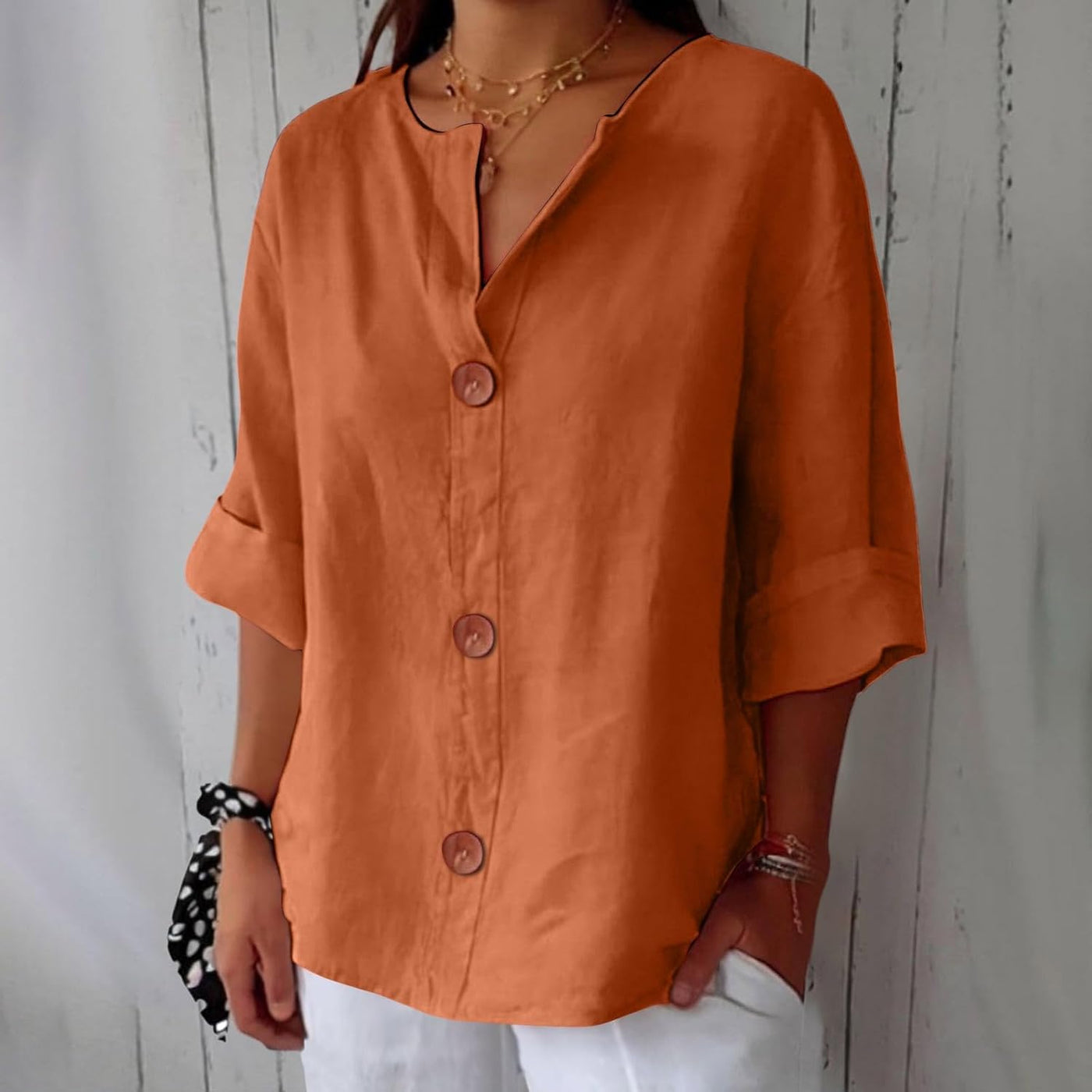 Nora | Uformell linbluse for tidløs eleganse