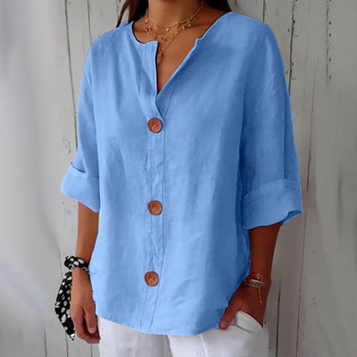 Nora | Uformell linbluse for tidløs eleganse