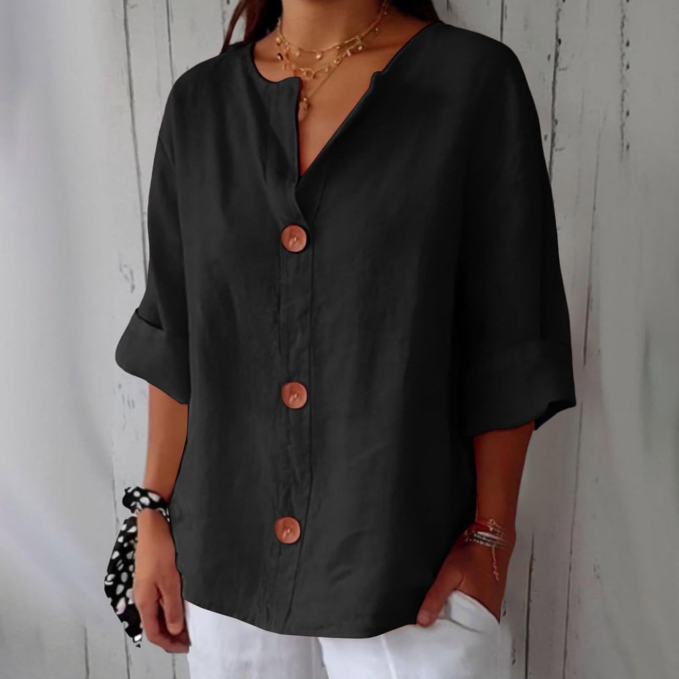 Nora | Uformell linbluse for tidløs eleganse