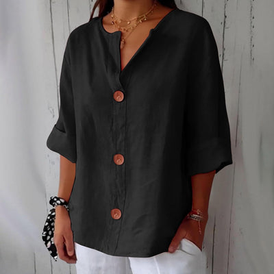 Nora | Uformell linbluse for tidløs eleganse