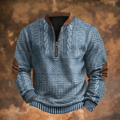 Koen – Strickpullover mit Reißverschlussdetail