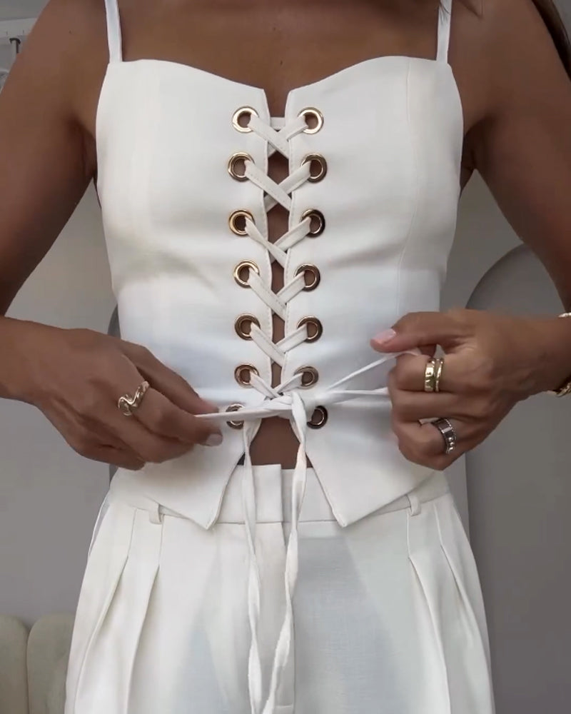 Jenny | All-Match String Top & Pants - todelt sett