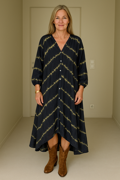 Julia™ | Bohemian Striped Maxi Dress