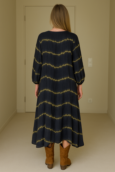 Julia™ | Bohemian Striped Maxi Dress