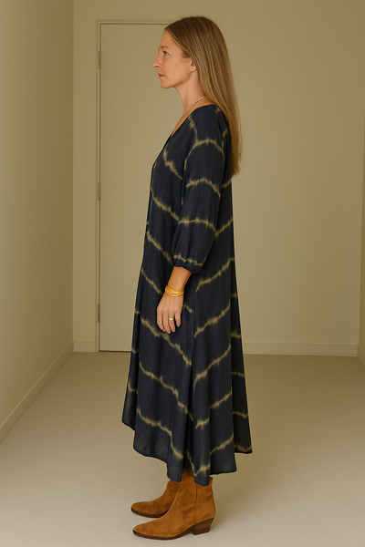 Julia™ | Bohemian Striped Maxi Dress