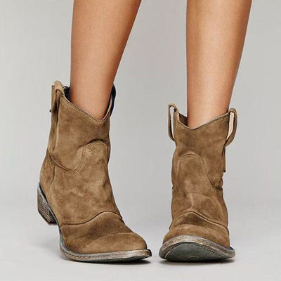 Carlotta – Stiefeletten aus genarbtem Leder