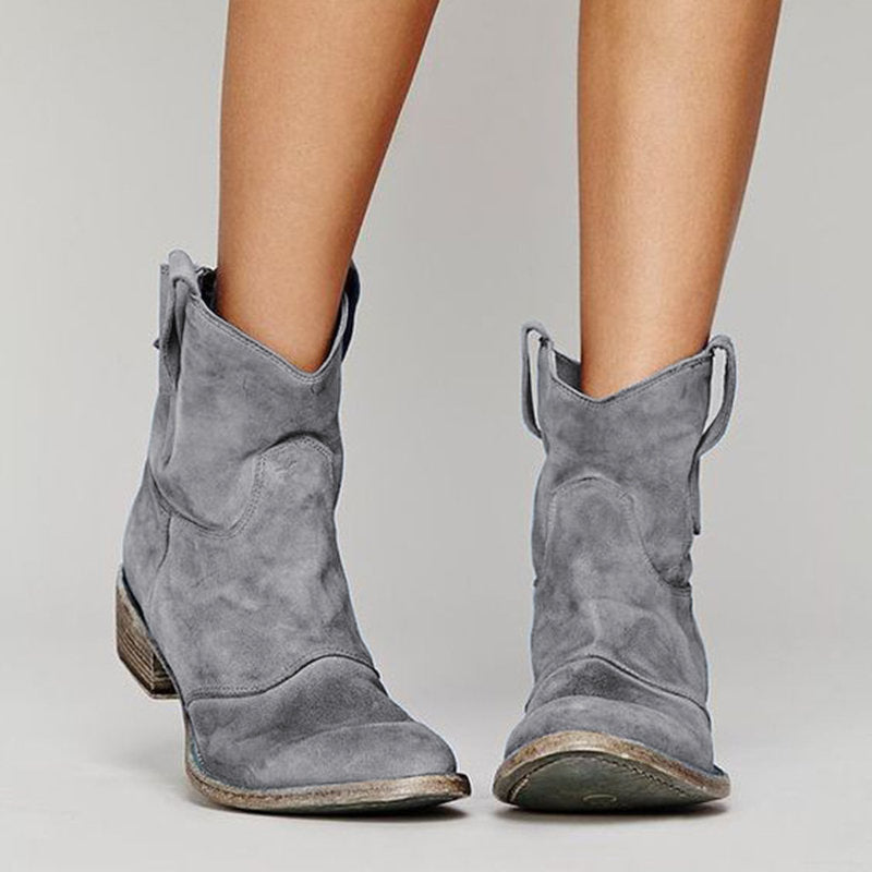 Carlotta – Stiefeletten aus genarbtem Leder