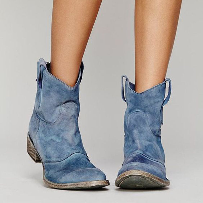 Carlotta – Stiefeletten aus genarbtem Leder