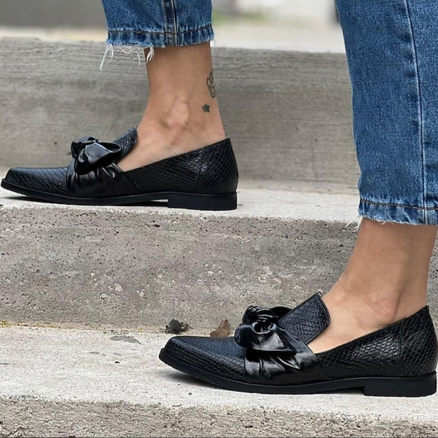 Claudia – Loafer mit Strickdetail