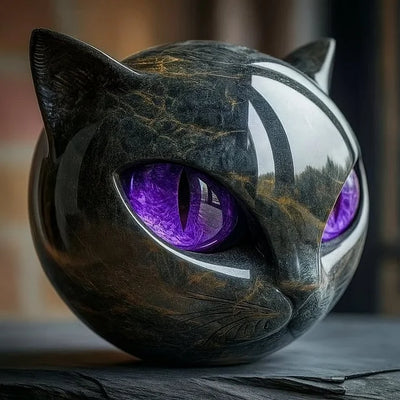 NyxCharm - Mystisk svart katteskulptur