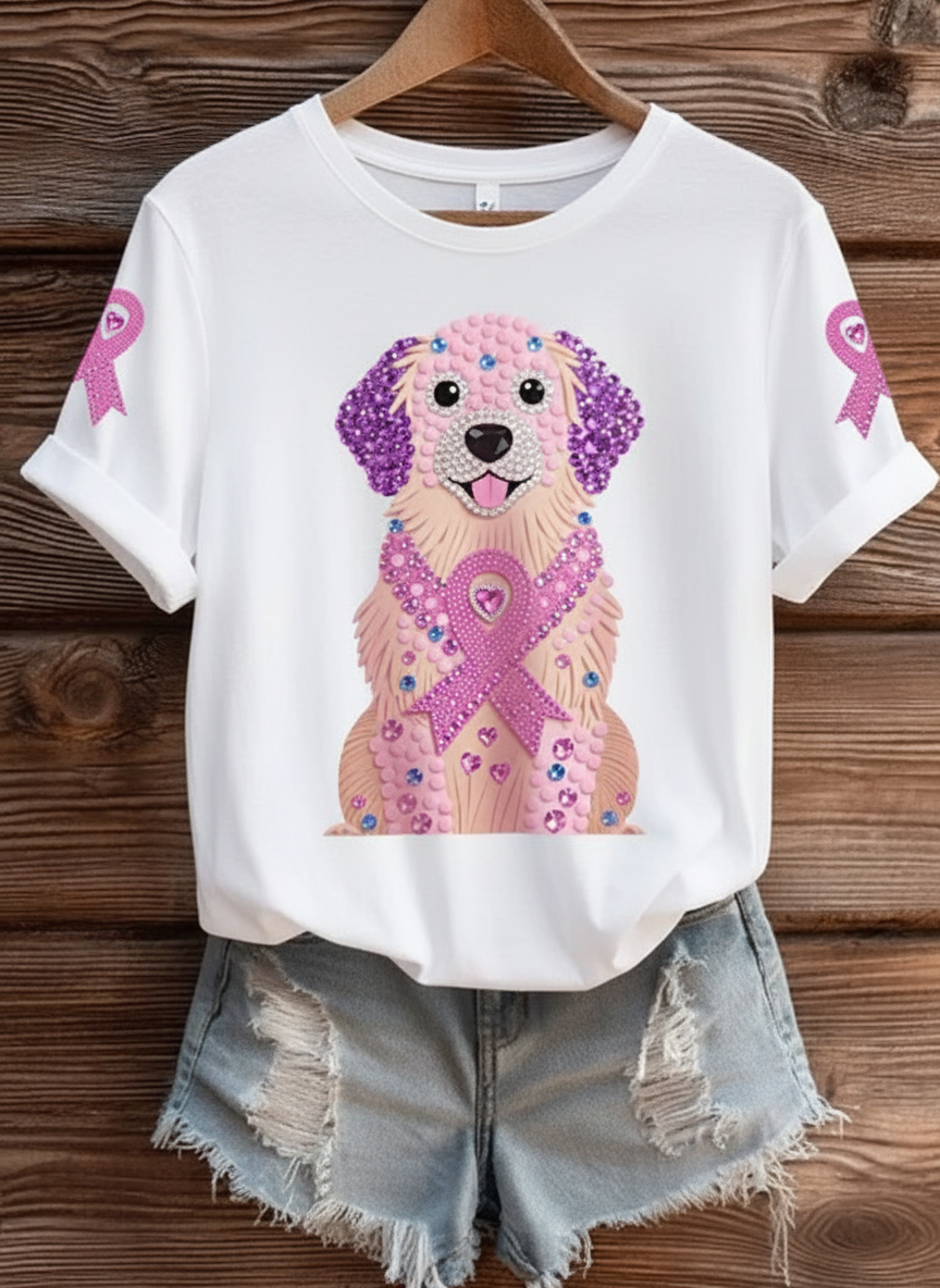 ROSA SPUREN - SOLIDARITÄTS-T-SHIRT MIT PRÄGUNG