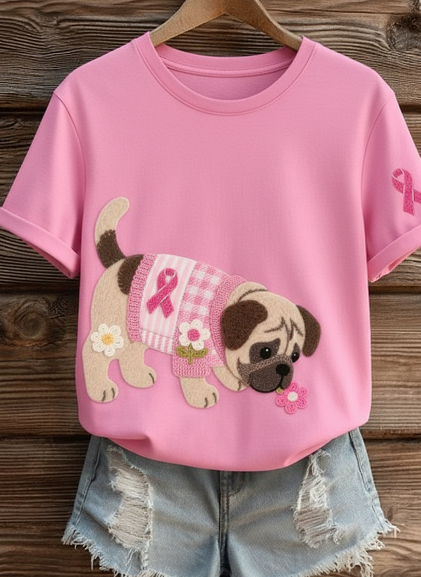 ROSA SPUREN - SOLIDARITÄTS-T-SHIRT MIT PRÄGUNG
