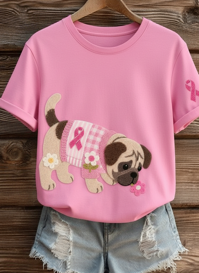 ROSA SPUREN - SOLIDARITÄTS-T-SHIRT MIT PRÄGUNG
