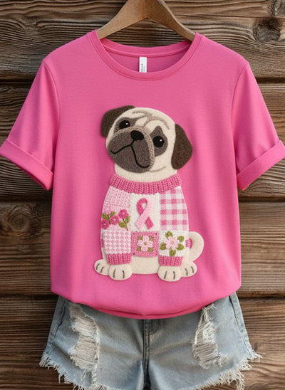 ROSA SPUREN - SOLIDARITÄTS-T-SHIRT MIT PRÄGUNG