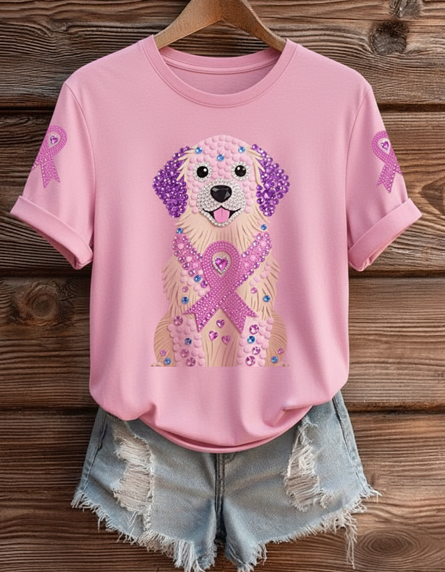 ROSA SPUREN - SOLIDARITÄTS-T-SHIRT MIT PRÄGUNG