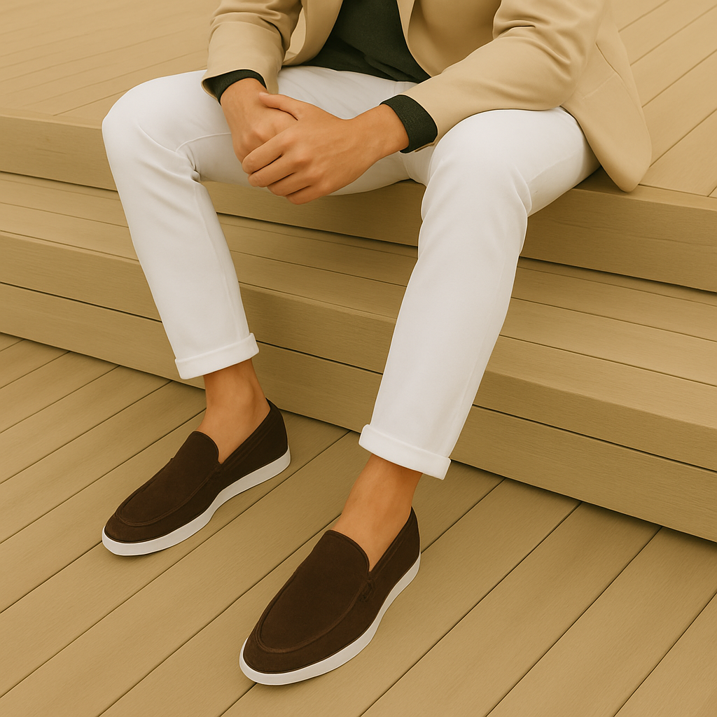MARCUS | Elegante loafers i suède