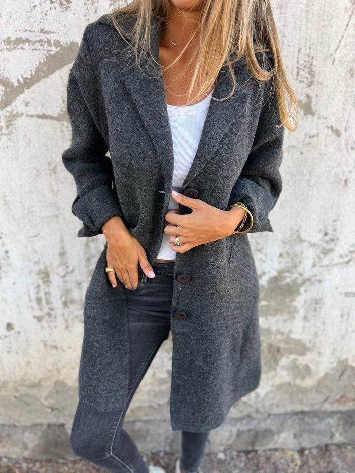 Léonie – Lässiger langer Herbstmantel