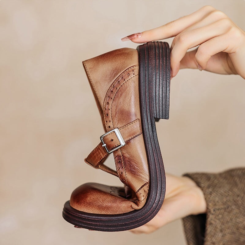Eurba | ELEGANTE MARY JANES AUS LEDER