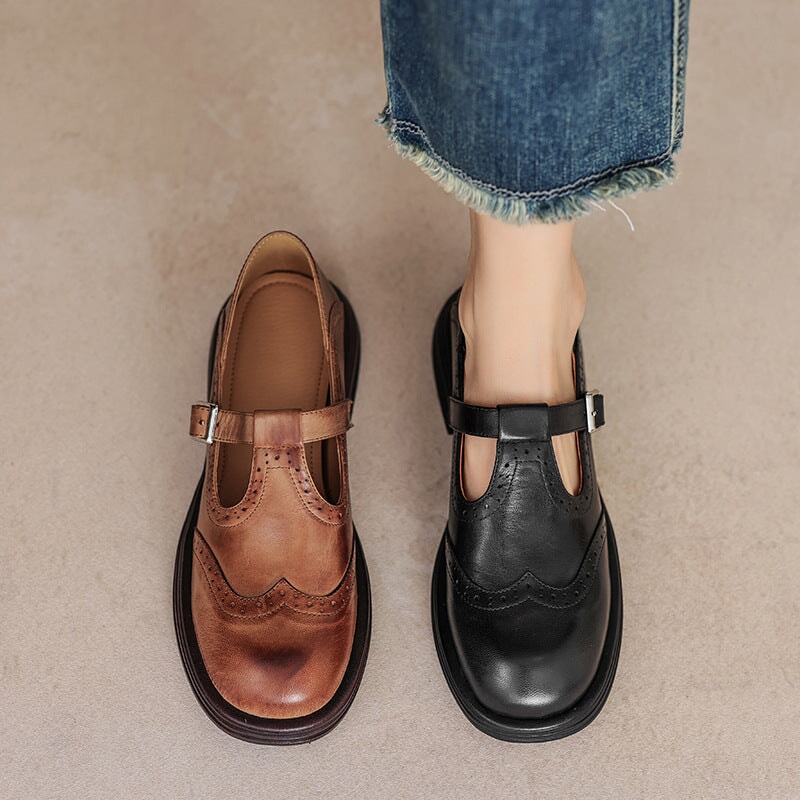 Eurba | ELEGANTE MARY JANES AUS LEDER