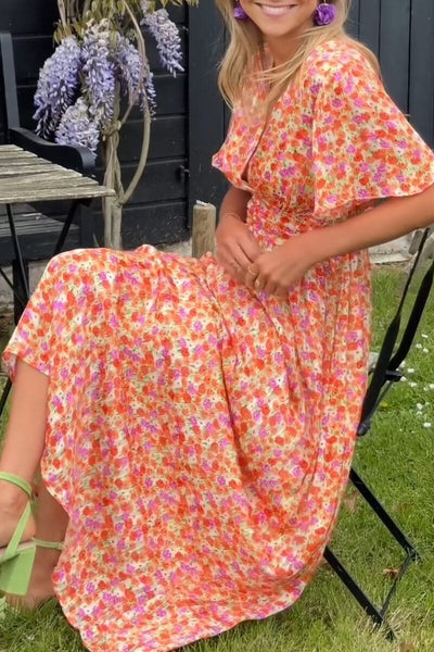Sandra | Elegant maxikjole med V-utringning