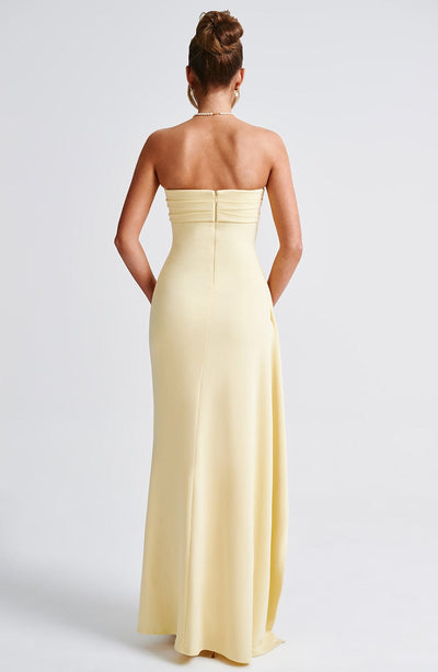 Zafira | maxi-kjole – sitron