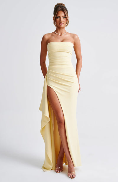 Zafira | maxi-kjole – sitron