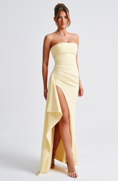 Zafira | maxi-kjole – sitron